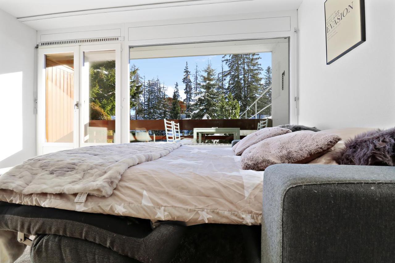 Appartement Cosy Et Renove Au Coeur De La Station Crans-Montana Bagian luar foto