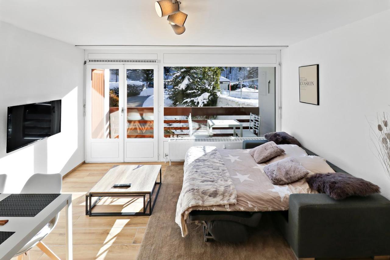 Appartement Cosy Et Renove Au Coeur De La Station Crans-Montana Bagian luar foto